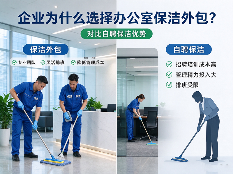 企业为什么选择办公室保洁外包？对比自聘保洁优势