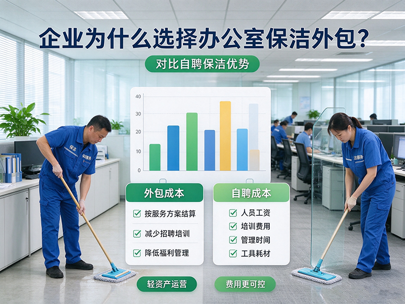 企业为什么选择办公室保洁外包？对比自聘保洁优势